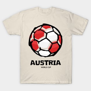 Austria Football Country Flag T-Shirt